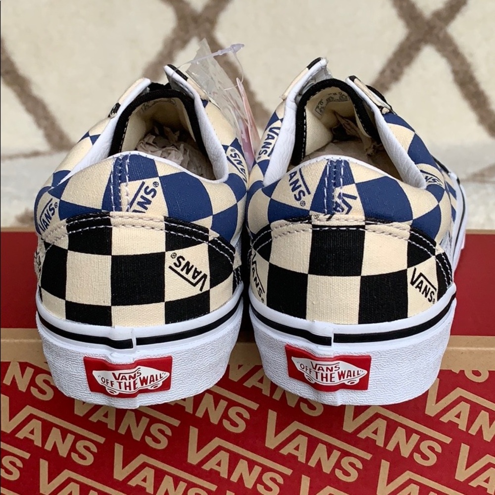 ••VANS OLD SKOOL BIG CHECK black/navy WMNS - Picture 7 of 16
